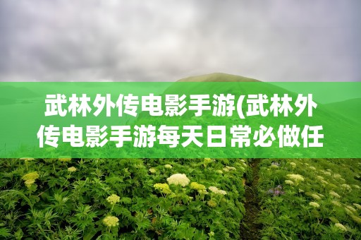 武林外传电影手游(武林外传电影手游每天日常必做任务解析)