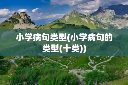 小学病句类型(小学病句的类型(十类))