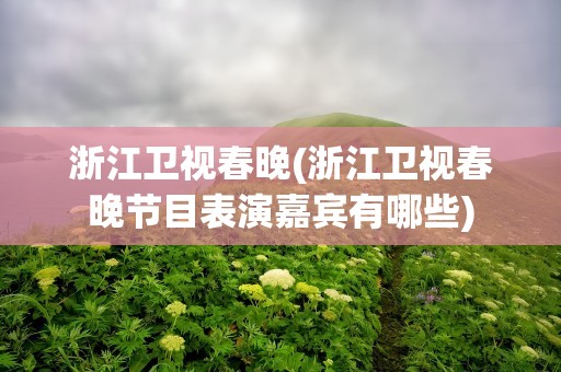 浙江卫视春晚(浙江卫视春晚节目表演嘉宾有哪些)