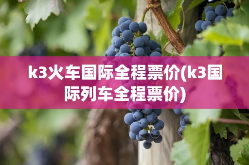 k3火车国际全程票价(k3国际列车全程票价)