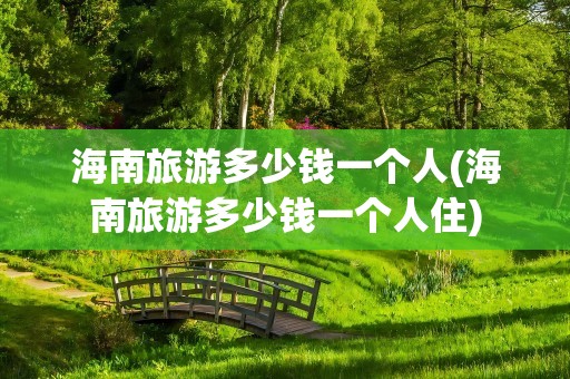 海南旅游多少钱一个人(海南旅游多少钱一个人住)