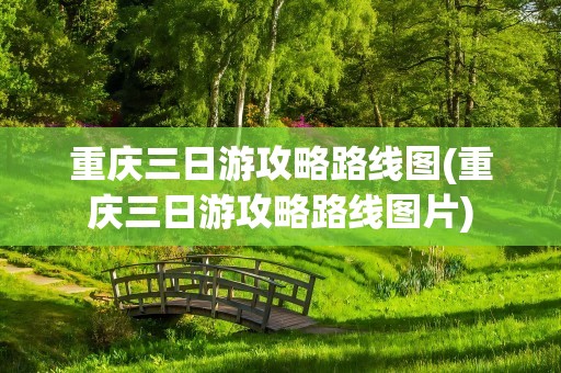 重庆三日游攻略路线图(重庆三日游攻略路线图片)