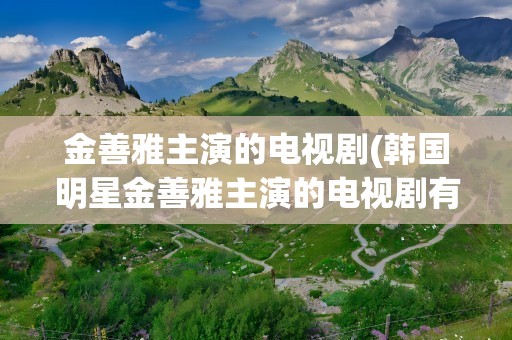 金善雅主演的电视剧(韩国明星金善雅主演的电视剧有几部)