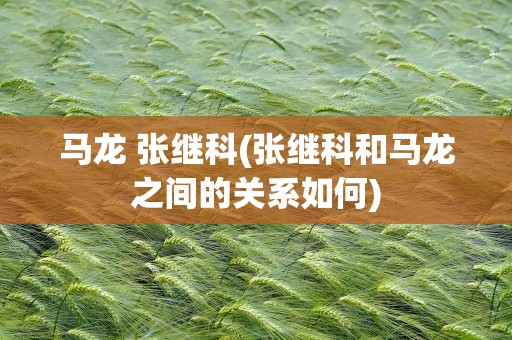 马龙 张继科(张继科和马龙之间的关系如何)