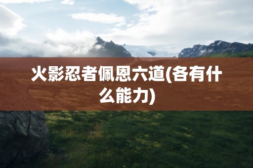 火影忍者佩恩六道(各有什么能力)