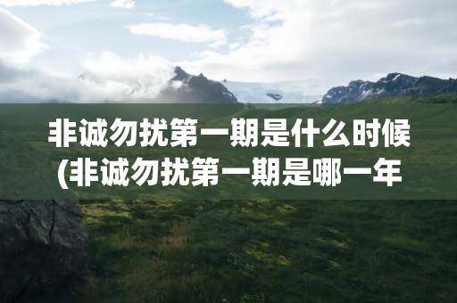 非诚勿扰第一期是什么时候(非诚勿扰第一期是哪一年开始的)