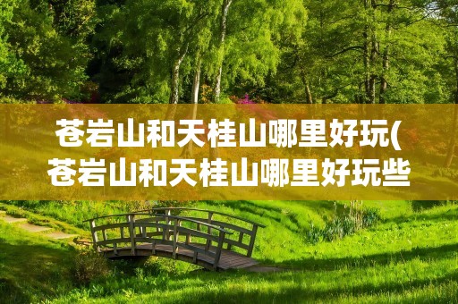 苍岩山和天桂山哪里好玩(苍岩山和天桂山哪里好玩些)