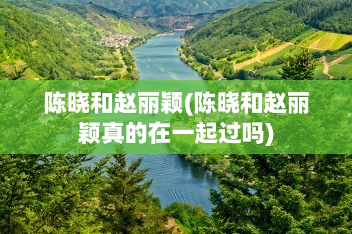 陈晓和赵丽颖(陈晓和赵丽颖真的在一起过吗)