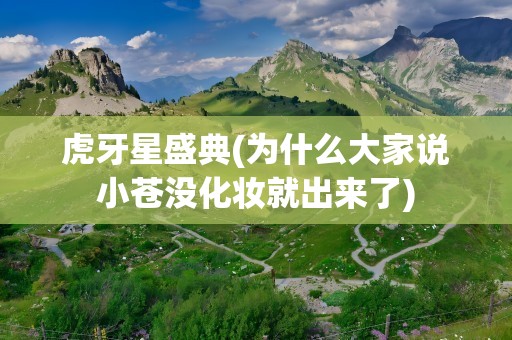 虎牙星盛典(为什么大家说小苍没化妆就出来了)