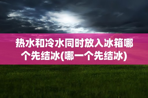 热水和冷水同时放入冰箱哪个先结冰(哪一个先结冰)