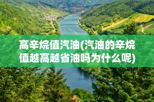 高辛烷值汽油(汽油的辛烷值越高越省油吗为什么呢)