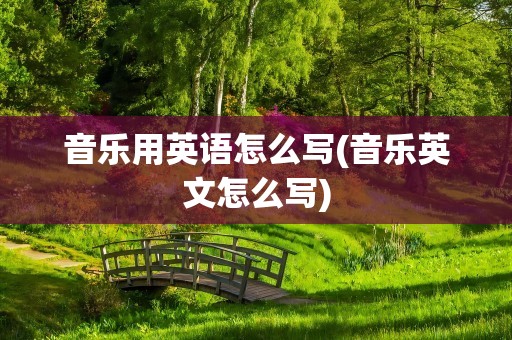 音乐用英语怎么写(音乐英文怎么写)