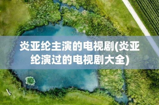 炎亚纶主演的电视剧(炎亚纶演过的电视剧大全)