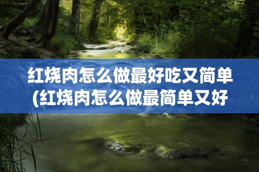 红烧肉怎么做最好吃又简单(红烧肉怎么做最简单又好吃)