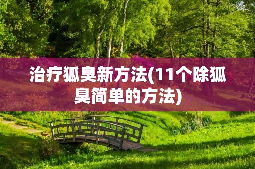 治疗狐臭新方法(11个除狐臭简单的方法)
