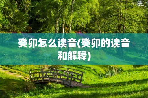 癸卯怎么读音(癸卯的读音和解释)