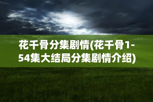 花千骨分集剧情(花千骨1-54集大结局分集剧情介绍)