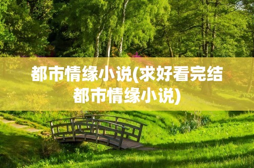 都市情缘小说(求好看完结都市情缘小说)