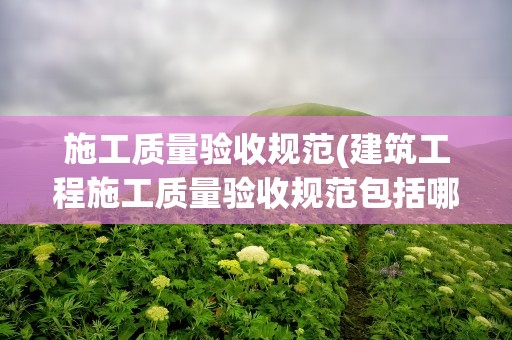 施工质量验收规范(建筑工程施工质量验收规范包括哪些规范)