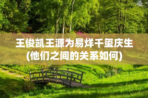 王俊凯王源为易烊千玺庆生(他们之间的关系如何)