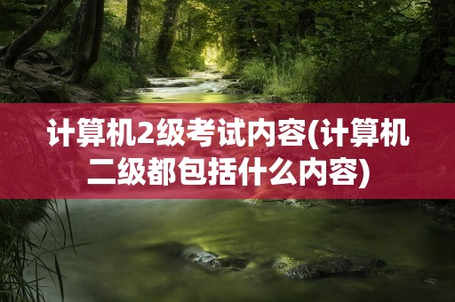 计算机2级考试内容(计算机二级都包括什么内容)
