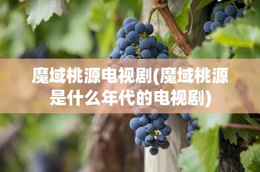 魔域桃源电视剧(魔域桃源是什么年代的电视剧)