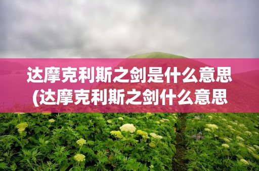 达摩克利斯之剑是什么意思(达摩克利斯之剑什么意思)