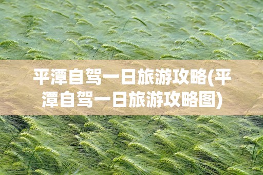 平潭自驾一日旅游攻略(平潭自驾一日旅游攻略图)