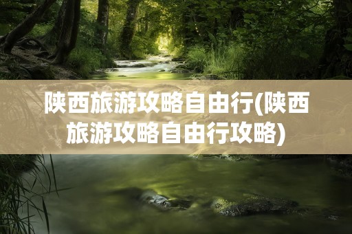 陕西旅游攻略自由行(陕西旅游攻略自由行攻略)