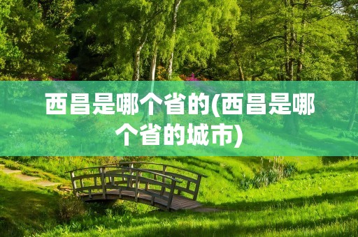 西昌是哪个省的(西昌是哪个省的城市)