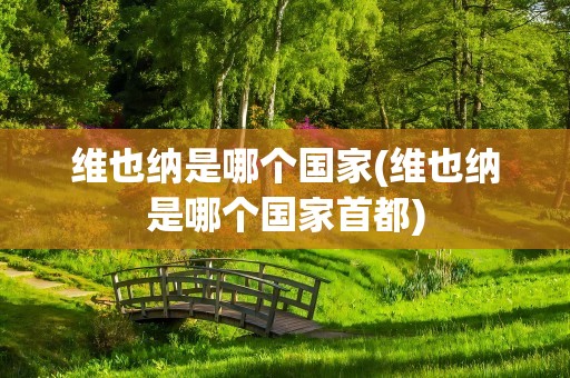 维也纳是哪个国家(维也纳是哪个国家首都)
