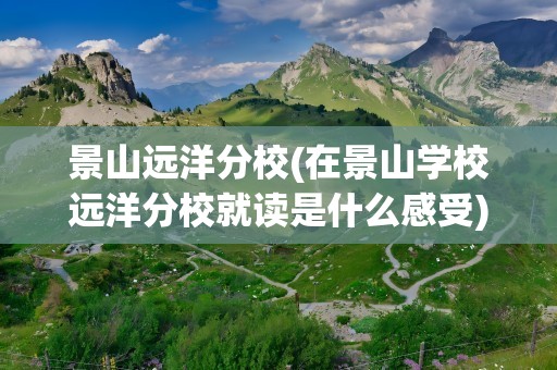 景山远洋分校(在景山学校远洋分校就读是什么感受)