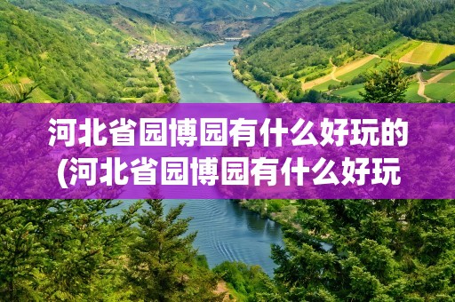 河北省园博园有什么好玩的(河北省园博园有什么好玩的地方)