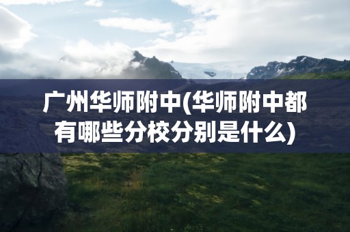广州华师附中(华师附中都有哪些分校分别是什么)