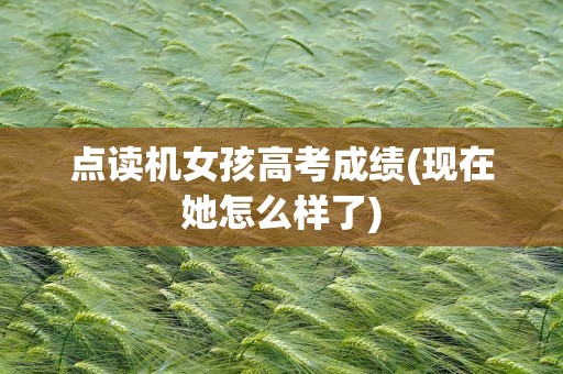 点读机女孩高考成绩(现在她怎么样了)