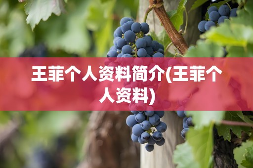 王菲个人资料简介(王菲个人资料)