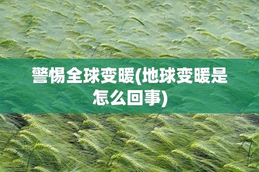 警惕全球变暖(地球变暖是怎么回事)