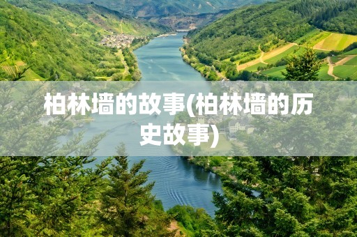 柏林墙的故事(柏林墙的历史故事)