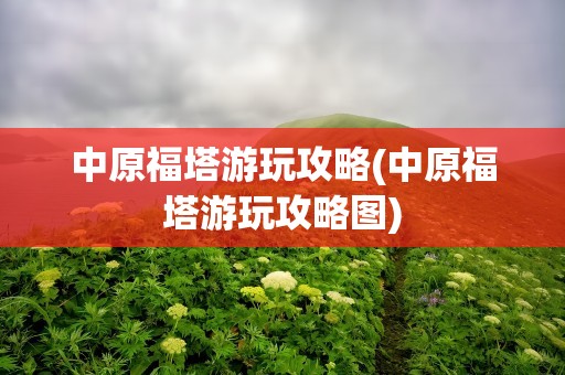 中原福塔游玩攻略(中原福塔游玩攻略图)