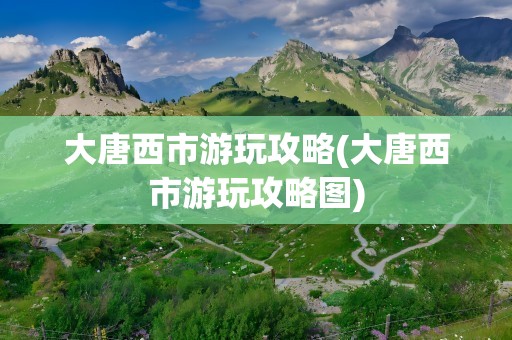 大唐西市游玩攻略(大唐西市游玩攻略图)