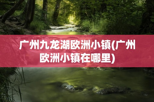 广州九龙湖欧洲小镇(广州欧洲小镇在哪里)