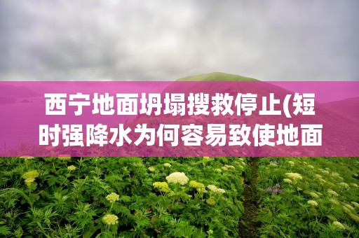 西宁地面坍塌搜救停止(短时强降水为何容易致使地面坍塌)