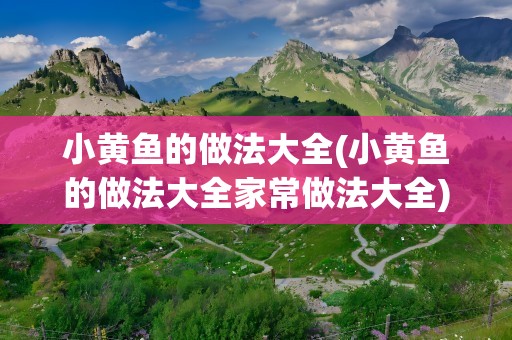 小黄鱼的做法大全(小黄鱼的做法大全家常做法大全)