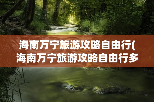 海南万宁旅游攻略自由行(海南万宁旅游攻略自由行多少钱)