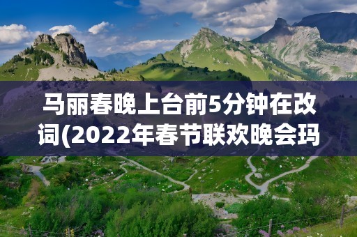 马丽春晚上台前5分钟在改词(2022年春节联欢晚会玛丽哪句台词说错了)