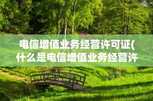 电信增值业务经营许可证(什么是电信增值业务经营许可证)