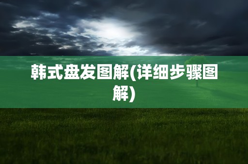 韩式盘发图解(详细步骤图解)