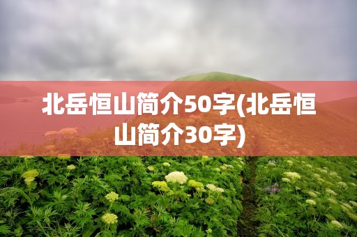 北岳恒山简介50字(北岳恒山简介30字)