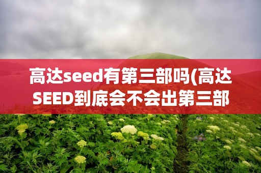 高达seed有第三部吗(高达SEED到底会不会出第三部)