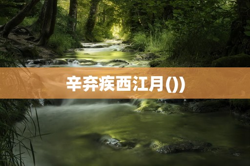 辛弃疾西江月())